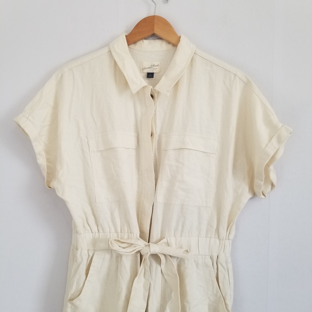 Universal Thread Cream Short-Sleeve Utility Jumpsuit - Picture 3 of 12
